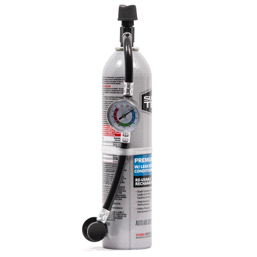 Automotive Refrigerant with Reusable Hose and Gauge, 18 oz A910