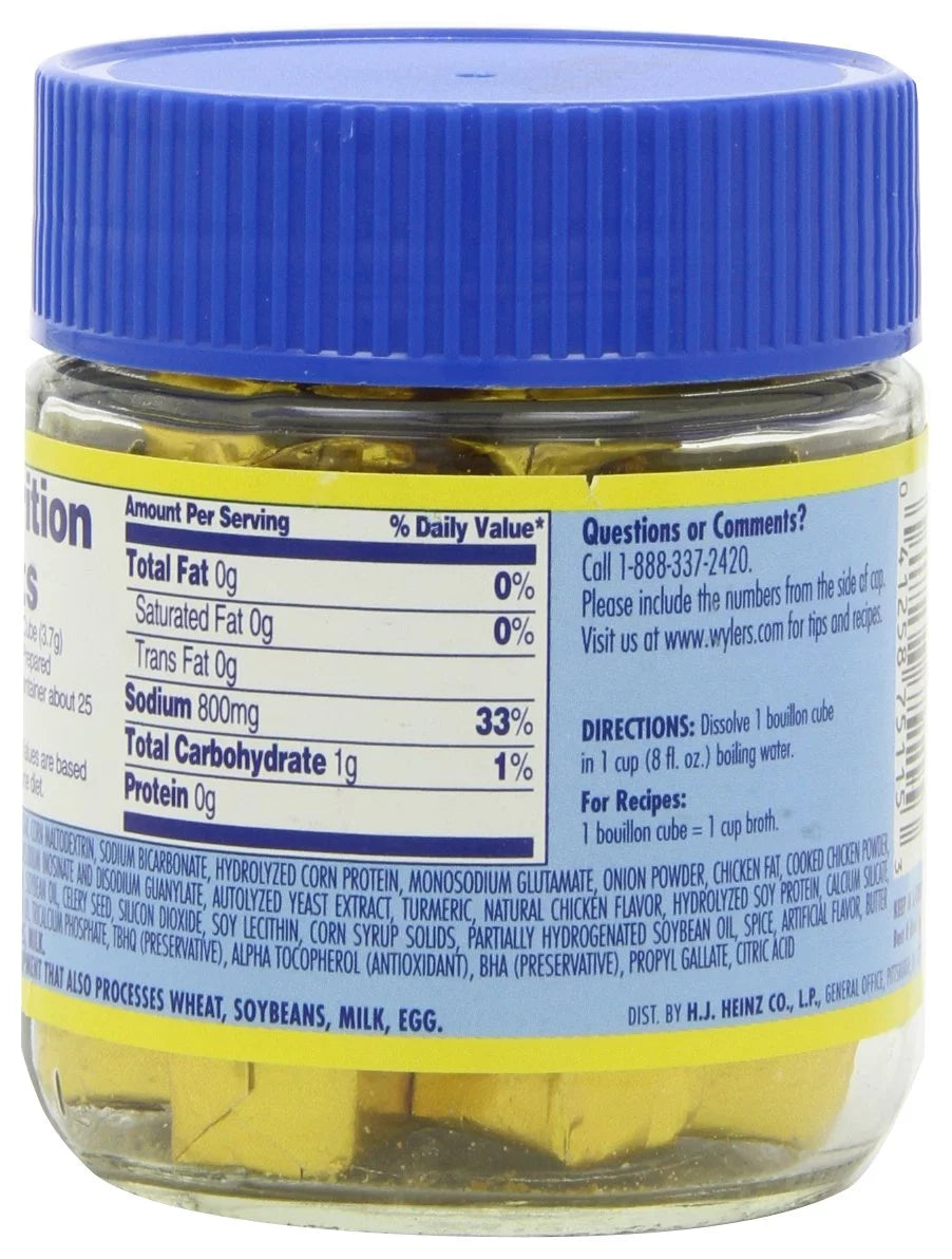 Chicken Instant Bouillon Cubes, 3.25 oz (Pack of 6) N465831