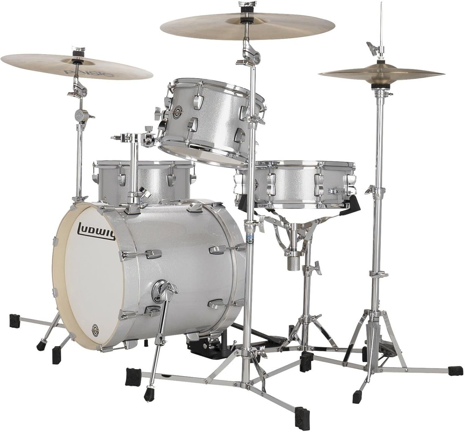 4-Piece Drum Set Shell Pack, Silver Sparkle B485