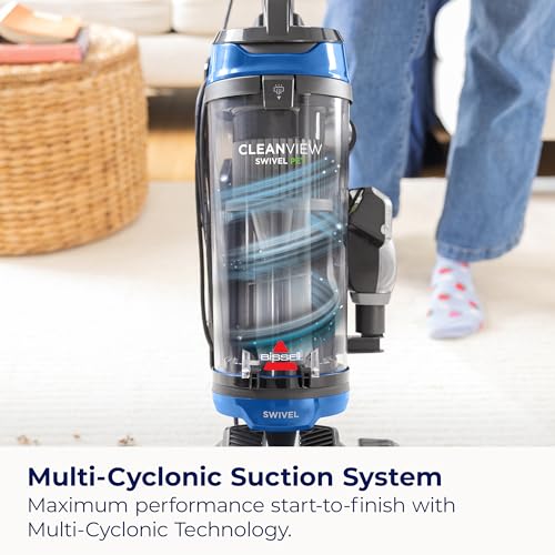 Upright Bagless Vacuum with Swivel Steering and Pet Hair Pick Up F23966