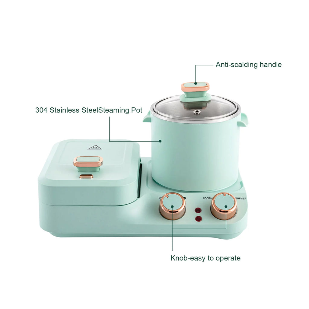 3 in 1 Breakfast Station with Frying Pan and Non-stick Plate N4833