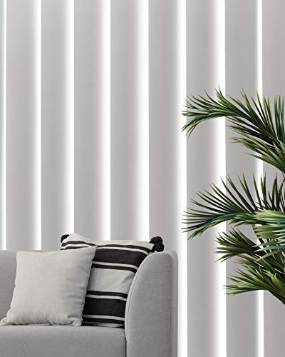 Vertical Blinds for Doors, Blackout Window Shade, 78"W x 84"H Q307