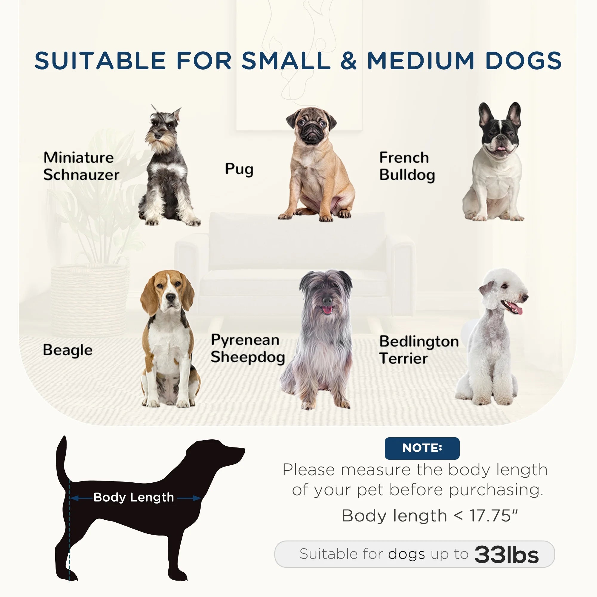 Elevated Dog Sofa for Small and Medium Dogs, Gray S827630