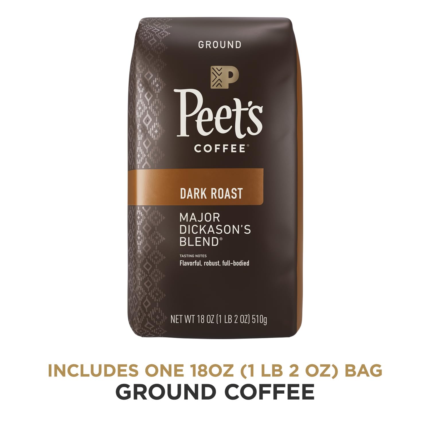 Dark Roast Ground Coffee 18 Ounce Bag C14080