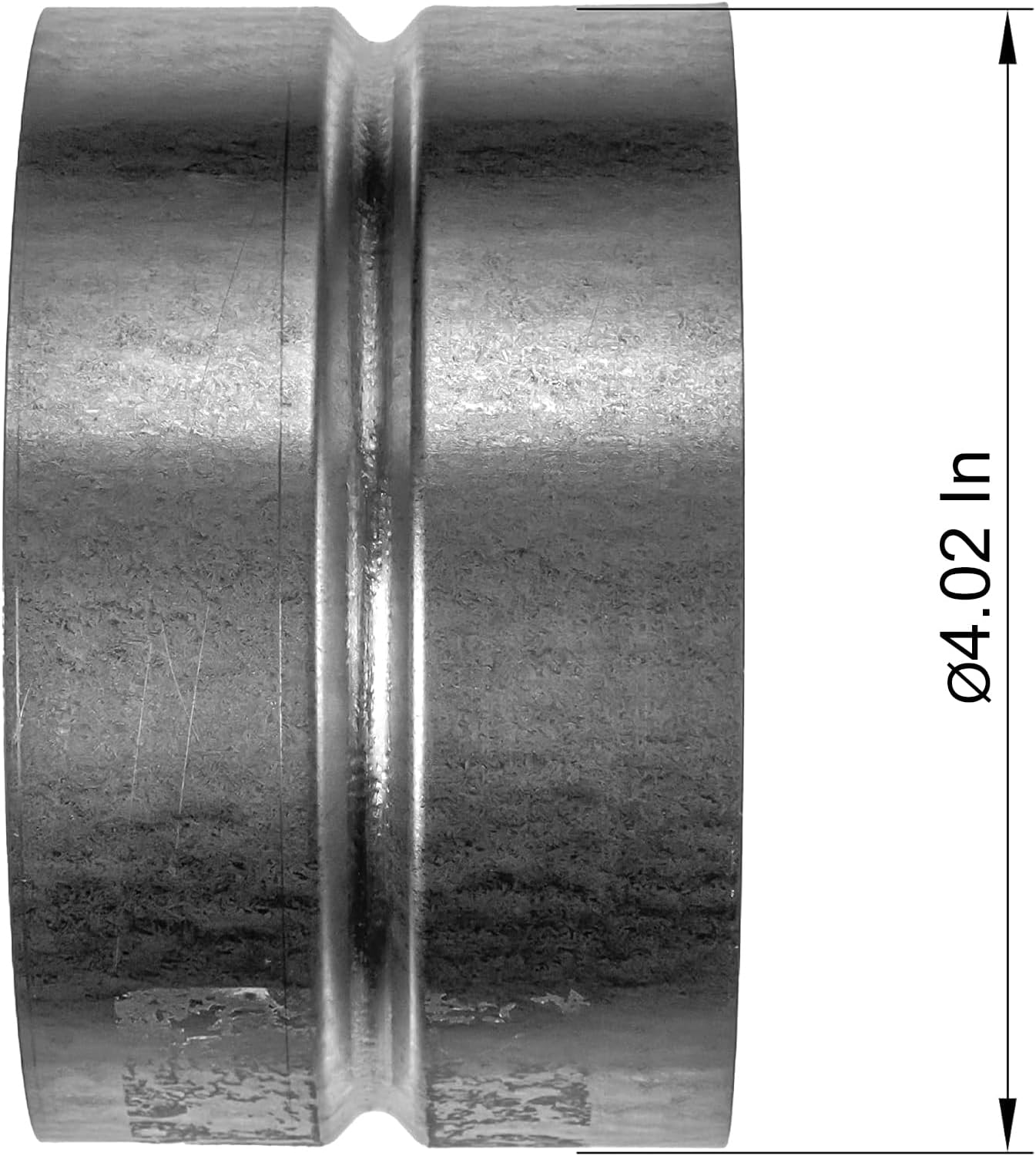 4" Galvanized Steel Duct Connector - Round Ventilation Duct Extension V604