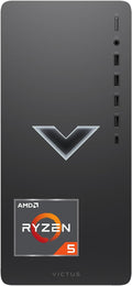 HP Victus Gaming Tower Desktop, AMD Ryzen 5 5600G (beat i5-12400), AMD Radeon RX 6400, 16GB RAM, 512GB SSD, Wi-Fi, RJ-45, HDMI, Display Port, Windows 11 Home, Wired KB & Mouse, Black