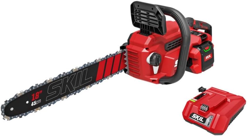 SKIL PWR CORE 40 Brushless 40V 18 In. Chainsaw Kit including 6.0Ah Battery and Charger-CS1800C-15