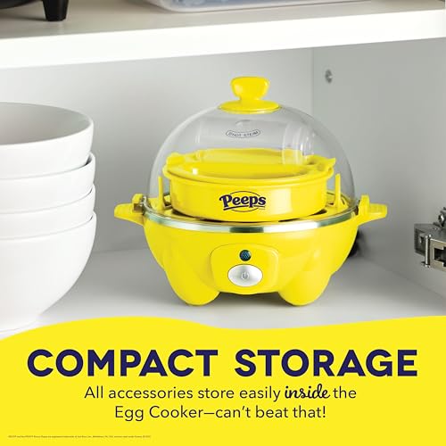 Rapid Egg Cooker for 6 Eggs, Hard Boiled, Poached, Scrambled, or Omelets, Auto Shut Off - Black O7665