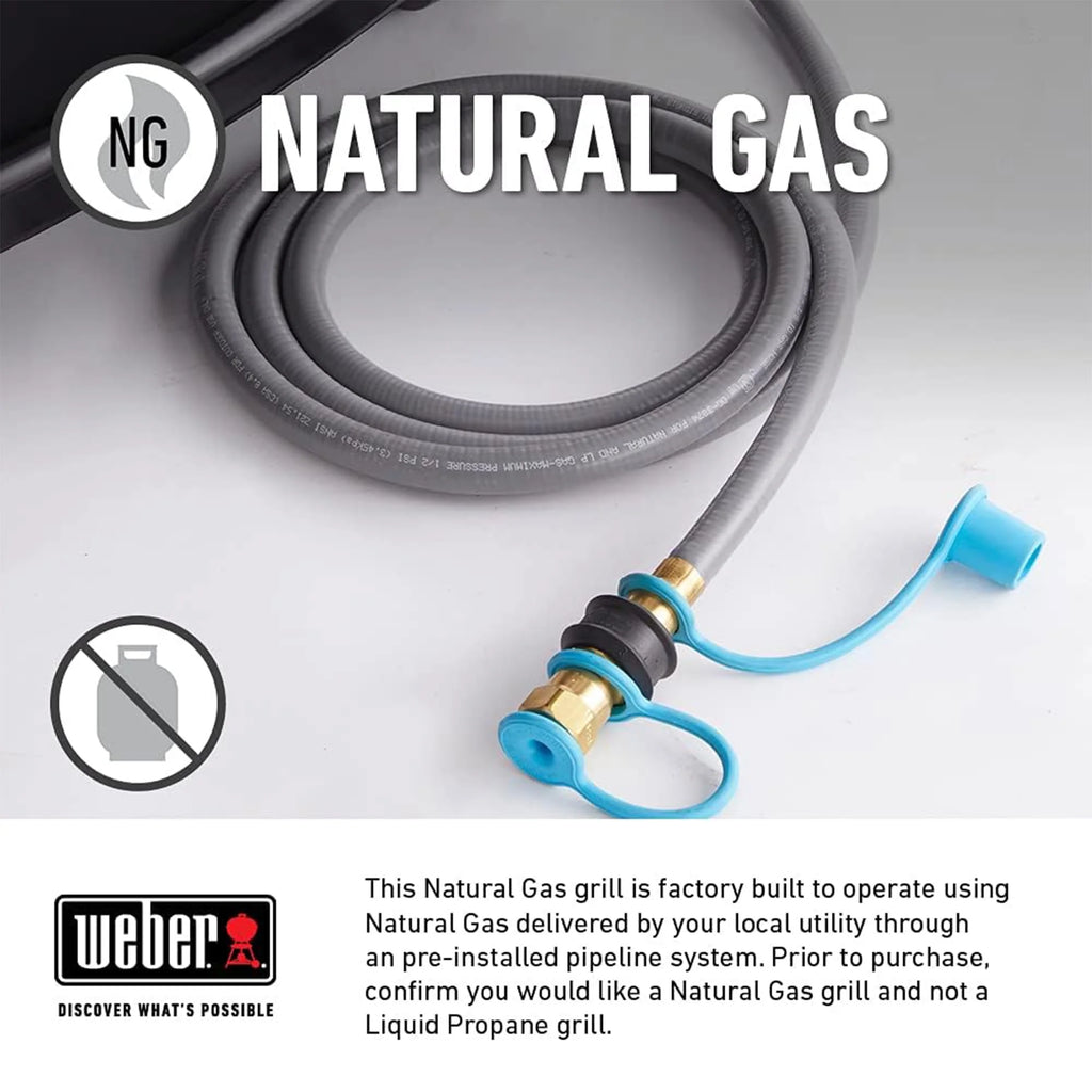 3 Burner Natural Gas Barbecue Grill, Black O257110
