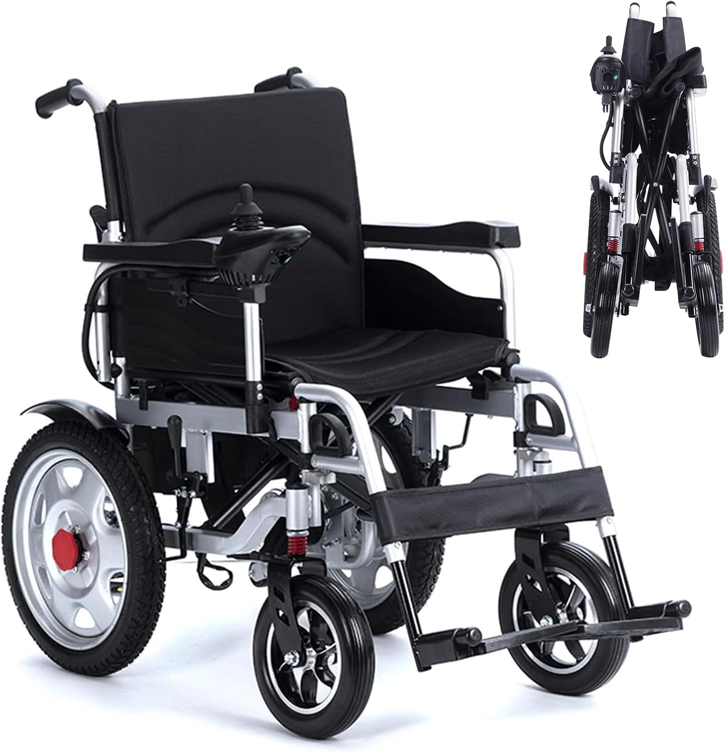 Electric Wheelchair for Adults,500W Motor Lightweight Foldable Motorized Wheelchair for Seniors Intelligent All Terrain Power Wheelchair 20 Miles Long Travel Range Compact Portable Airline Approved