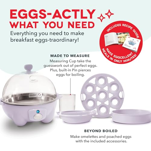 Rapid Egg Cooker for 6 Eggs, Hard Boiled, Poached, Scrambled, or Omelets, Auto Shut Off - Black O7665