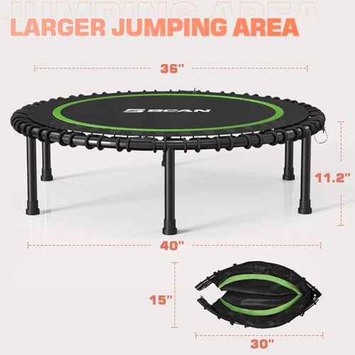 Foldable Mini Trampoline for Adults with Durable Bungees V5441