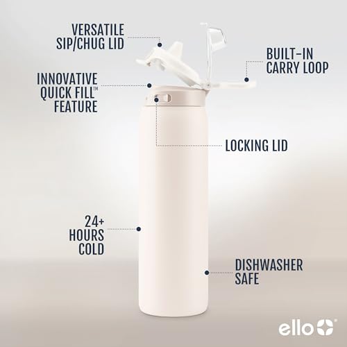 Stainless Steel Water Bottle with Leak Proof Lid, 22oz J59428