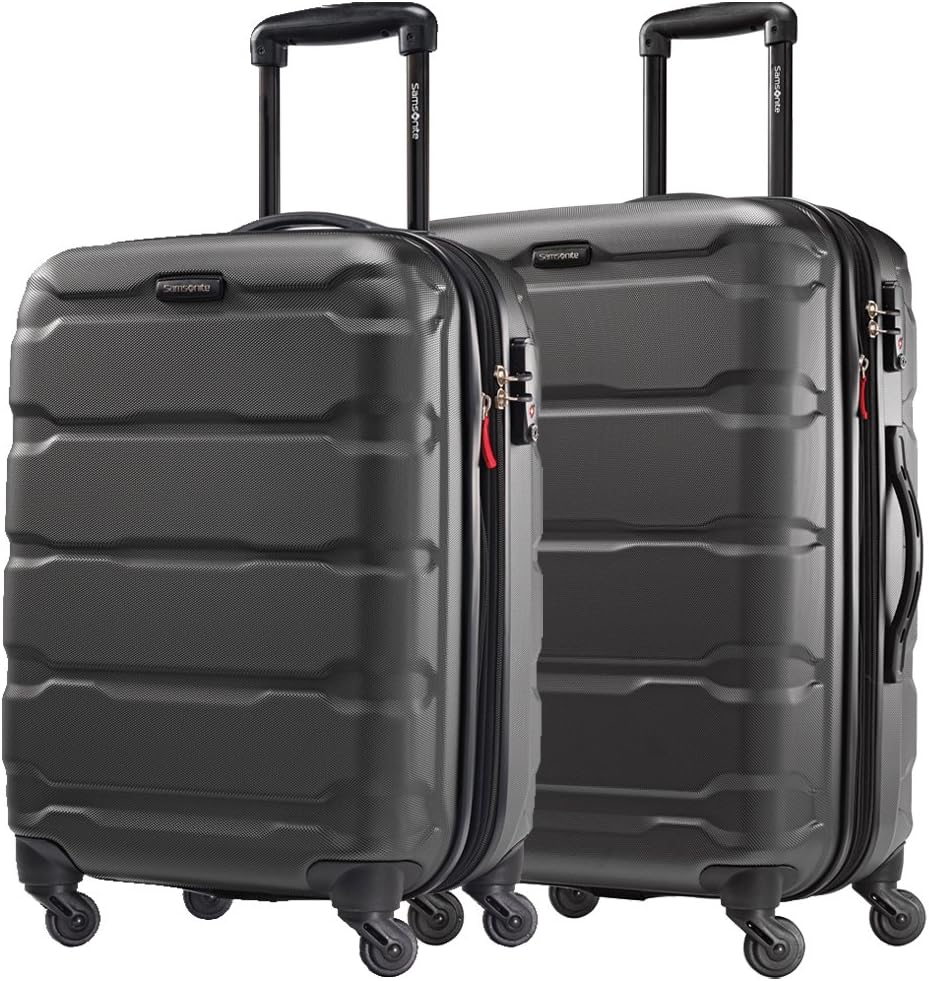 Samsonite 68309-1041/68308-1041 Omni Hardside Spinner 2-Piece Luggage Set 24 Inch and 20 Inch - Black