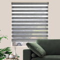 Custom Cut to Size,Zebra Shade Window Blinds Zebra Blinds for Windows Roll Blinds Day Night Blinds Roller Semi Shade Blinds Roller Sheer Shades Dual Layer Shade(Grey Color)
