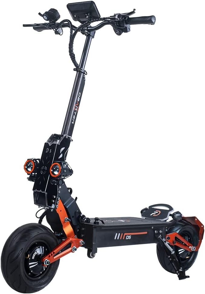 Foldable Electric Scooter with Seat, 5000W Dual Motors, 50MPH, 48V35AH Removable Battery, 75 Mile Range, 12 Inch Tubeless Off-Road Tires - Suitable for Adults