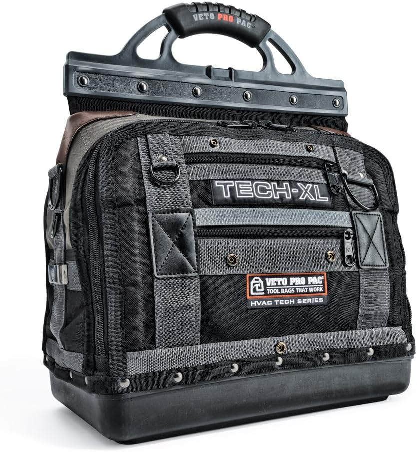 Veto Pro Pac Tech XL Tool Bag, 1-Pack,Black, Grey