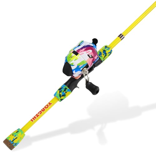 Kids Fishing Rod and Reel Combo with Spincast Reel and Tackle Bag Q572723