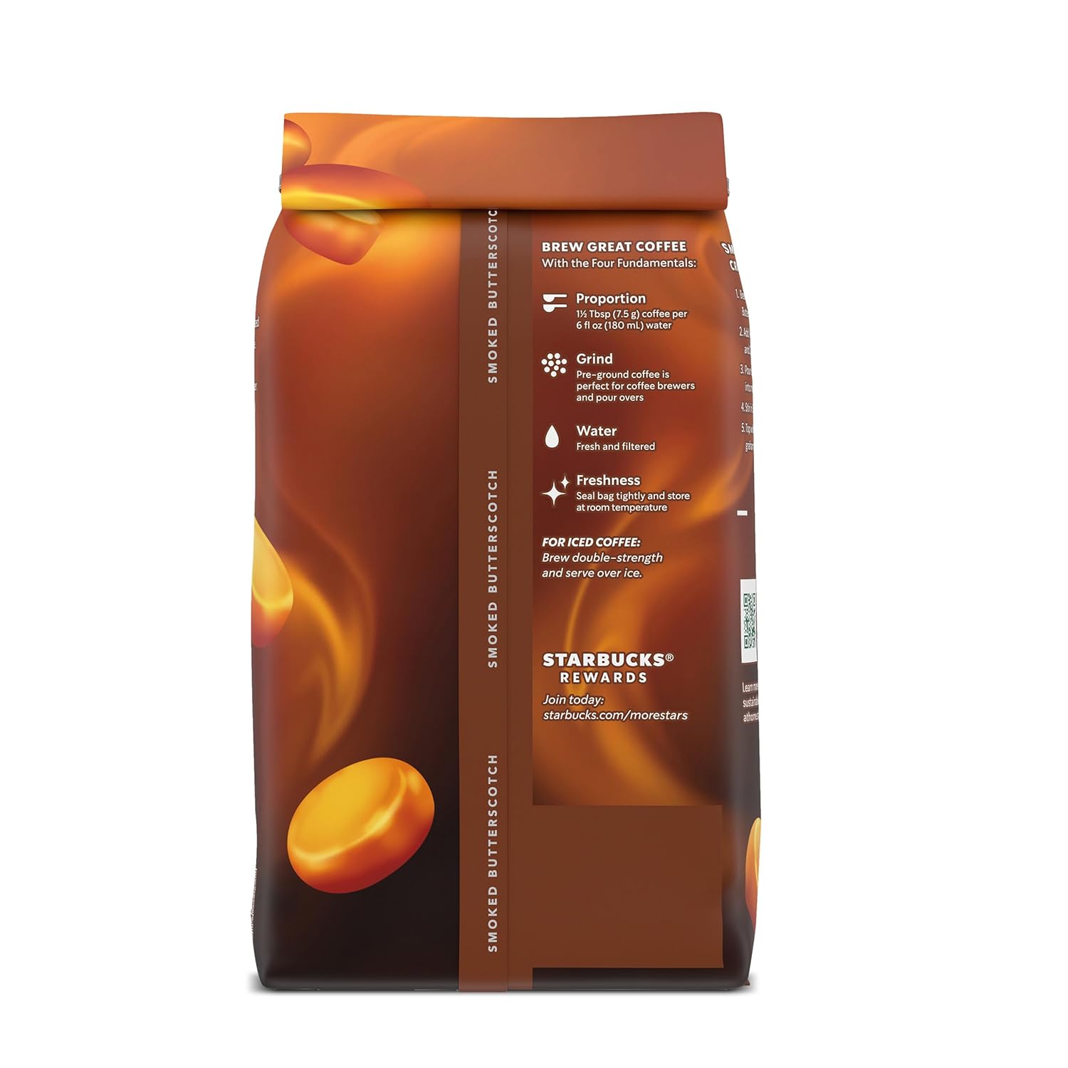 Smoked Butterscotch Ground Coffee, 100% Arabica, 17 Oz X769