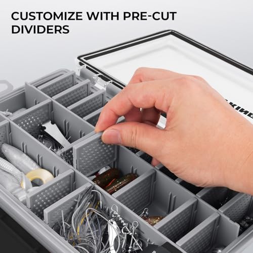 Waterproof Tackle Box with Removable Dividers, 3600 and 3700 Trays F840225