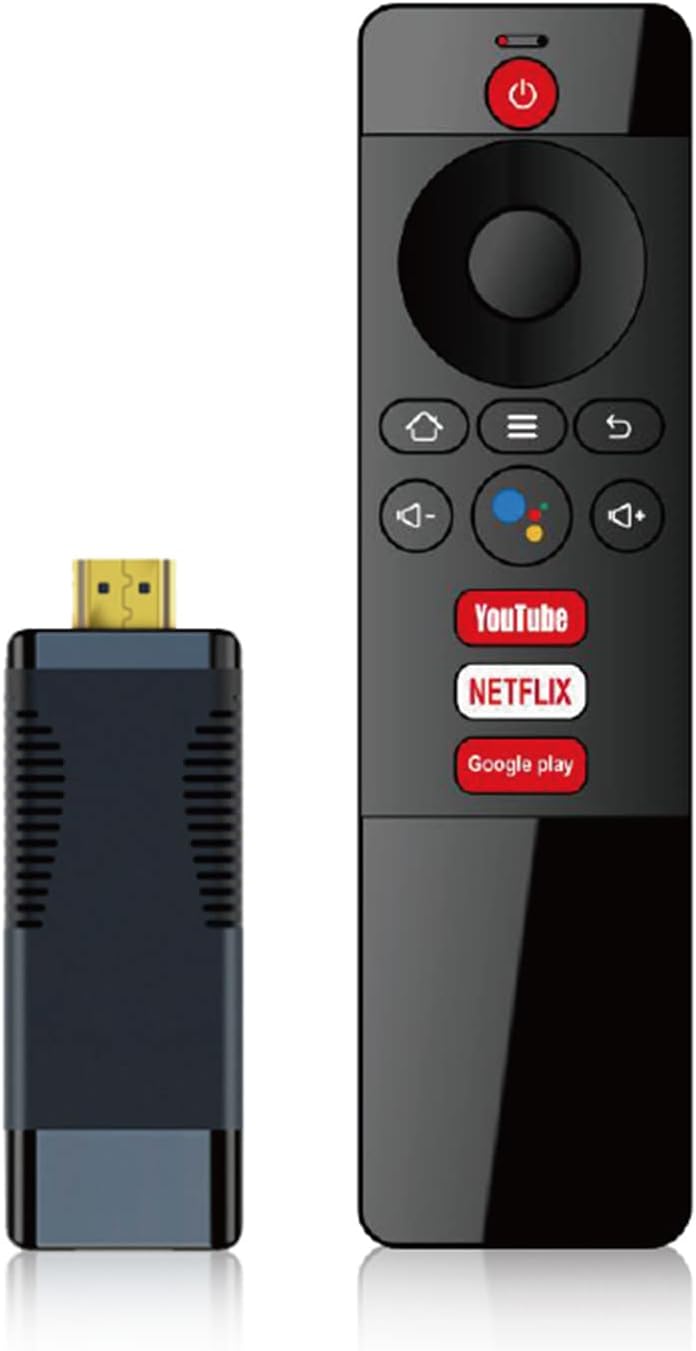 TV Stick Android TV Box 4K WiFi Bluetooth Voice Remote 1GB+8GB U11242