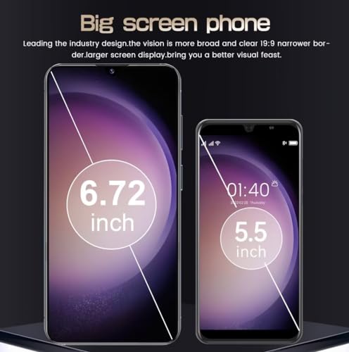 Unlocked Smartphone 4GB+64GB Android 13 6.72" 6000mAh Dual SIM Purple H871952