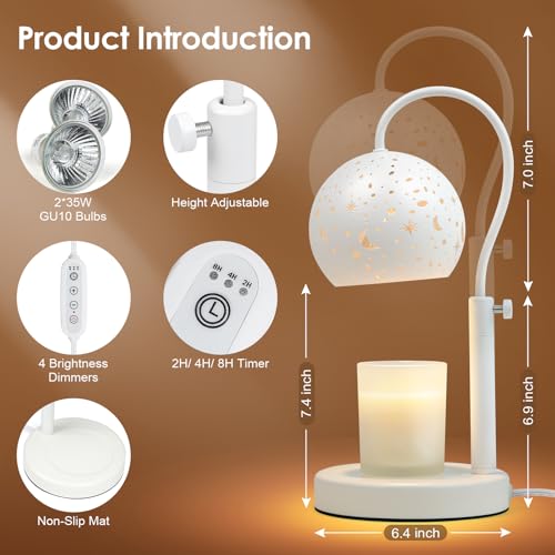 Candle Warmer Lamp with Timer, Remote Control, Dimmable T955