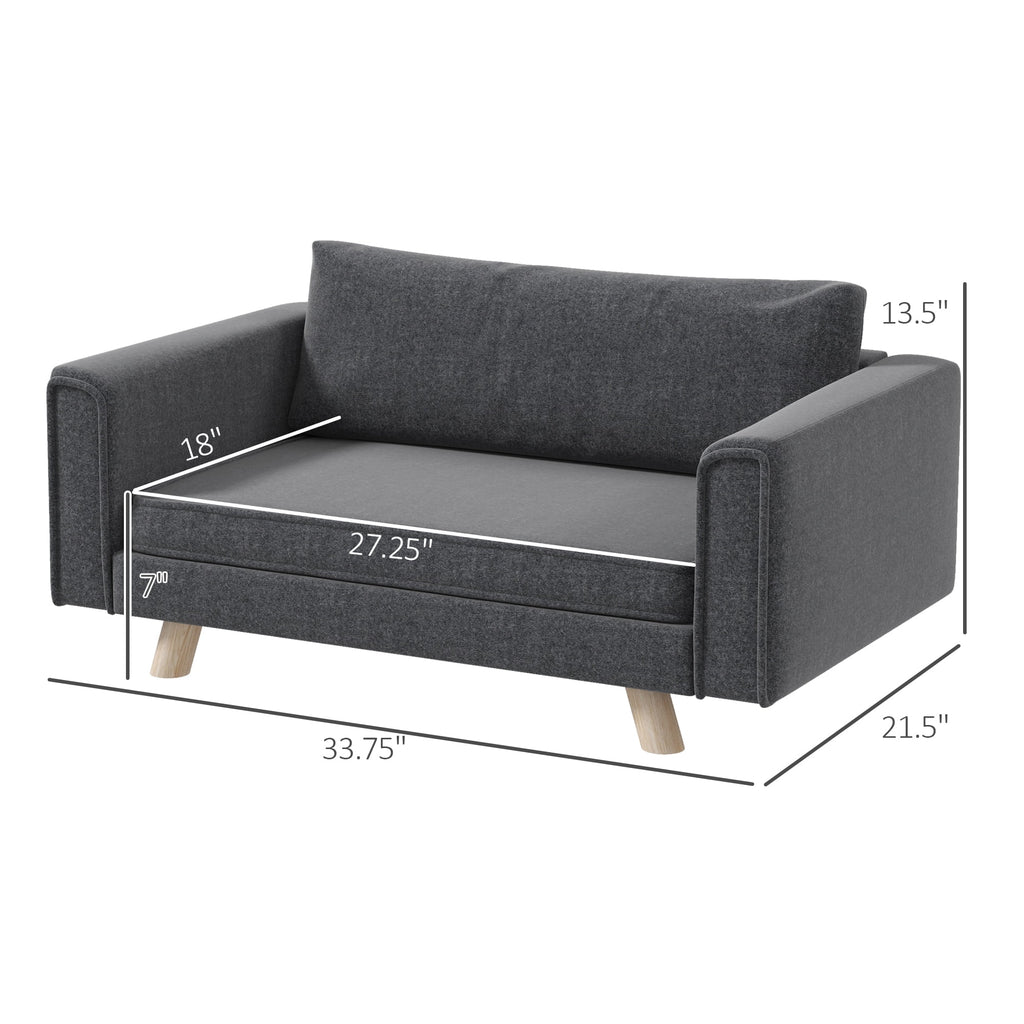 Elevated Dog Sofa for Small and Medium Dogs, Gray S827630