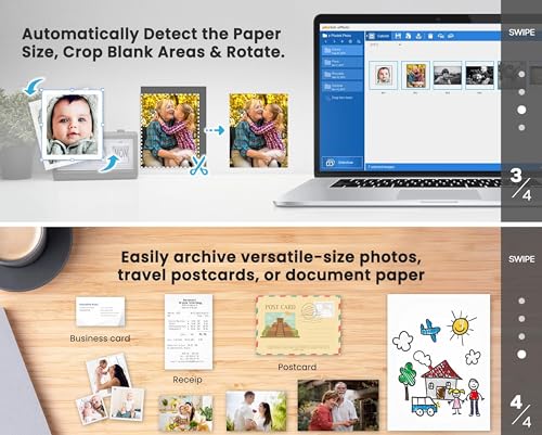 Photo Scanner for 4x6 Photos, Auto Crop and Deskew, CCD Sensor, Mac and PC G769513