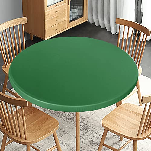 Fitted Round Tablecloth, Waterproof, Elastic Edge, Fits 40-44 Inch Tables K400
