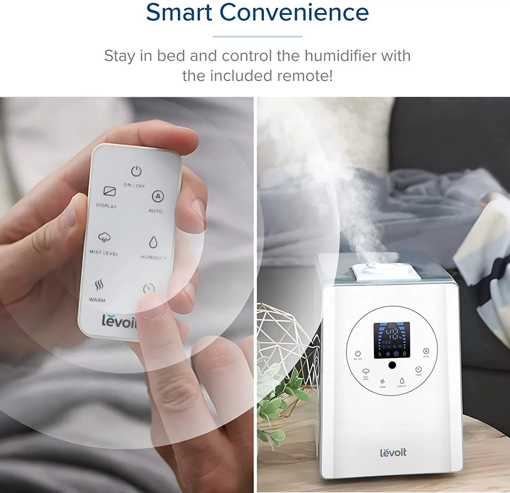 Warm and Cool Mist Humidifier, 6L, 753 sq ft R454