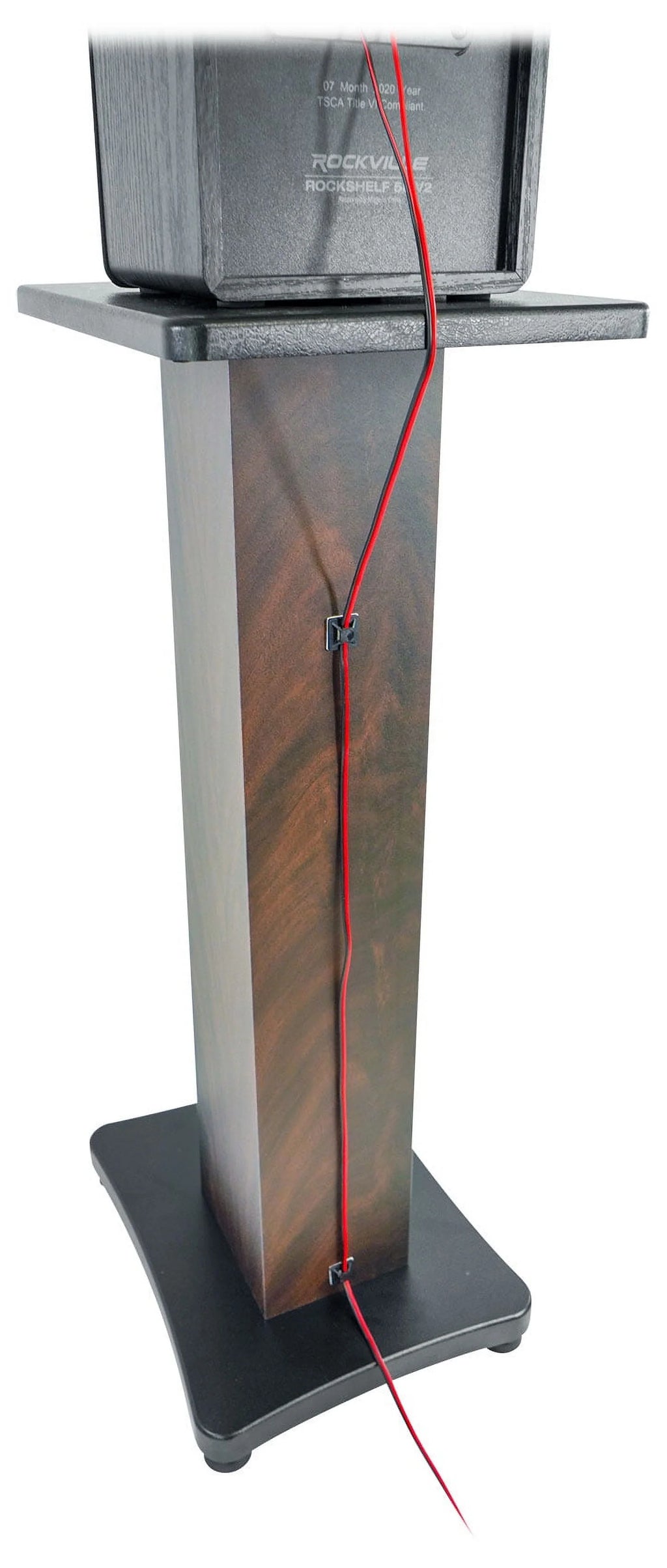 28" Speaker Stands, Dark Wood Grain B57987