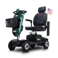 Powered Mobility Scooters for Adults, 4-Wheel Electric Mobility Scooters for Seniors with Rotating Swivel Seat, Charger Included, Electric Wheelchair Device for Elderly (MAX Plus,Red)