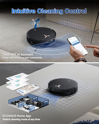 Robot Vacuum and Mop, 18500Pa Suction, Auto-Lift, Self-Emptying X838