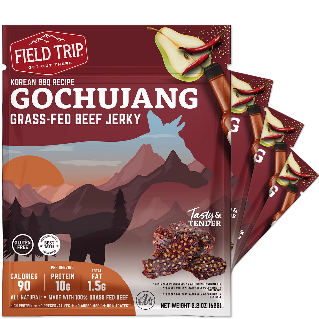 Field Trip Beef All Natural Jerky Gochujang Korea Style BBQ 2.2oz - 4pk