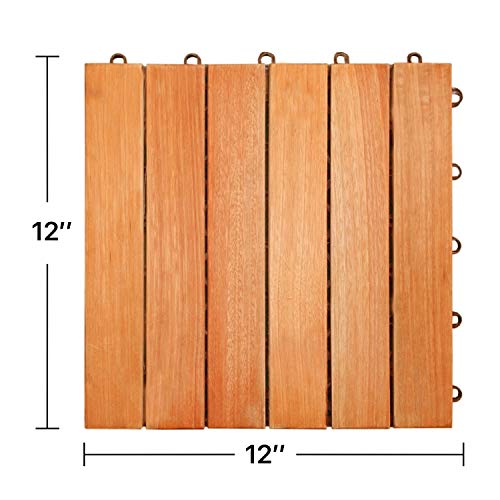 Interlocking Acacia Hardwood Deck Tile T90355