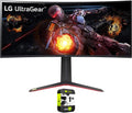 LG 34GP950G-B 34 inch Ultragear QHD 3440 x 1440 Nano IPS Curved Gaming Monitor (Renewed) Bundle with 1 YR CPS Enhanced Protection Pack