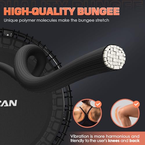 Foldable Mini Trampoline for Adults with Durable Bungees V5441