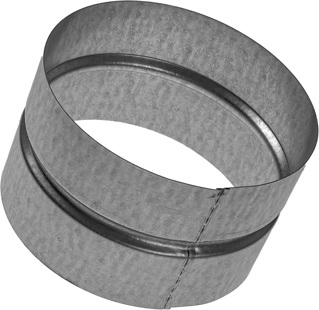 4" Galvanized Steel Duct Connector - Round Ventilation Duct Extension V604