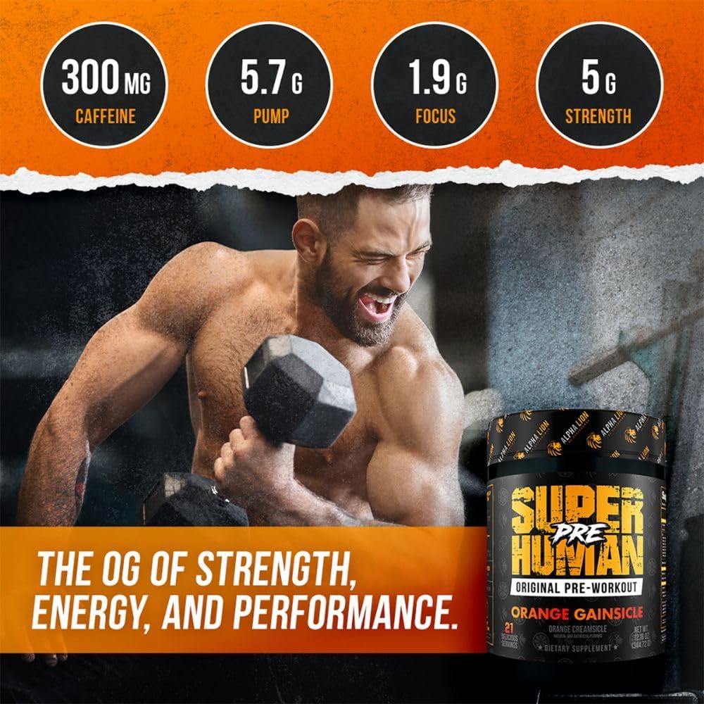 Pre Workout Powder with Beta Alanine, L-Taurine & Caffeine for Energy and Focus T8416