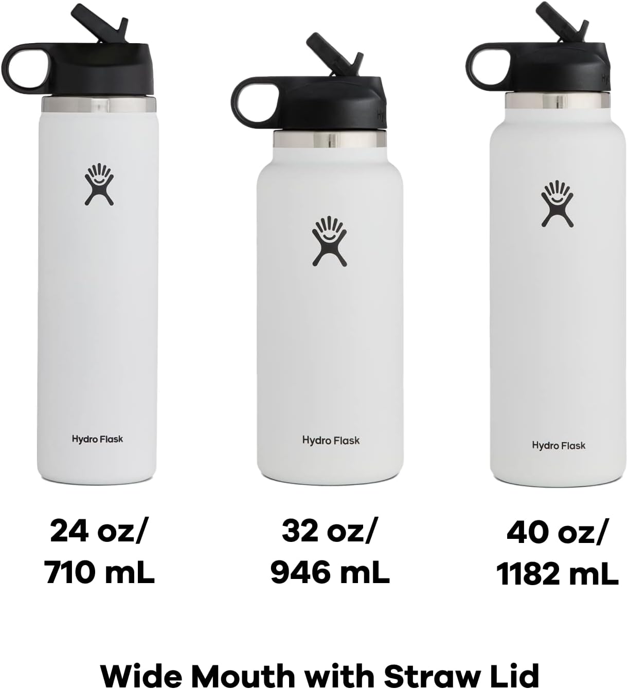 32 oz Wide Mouth Straw Lid Water Bottle R805