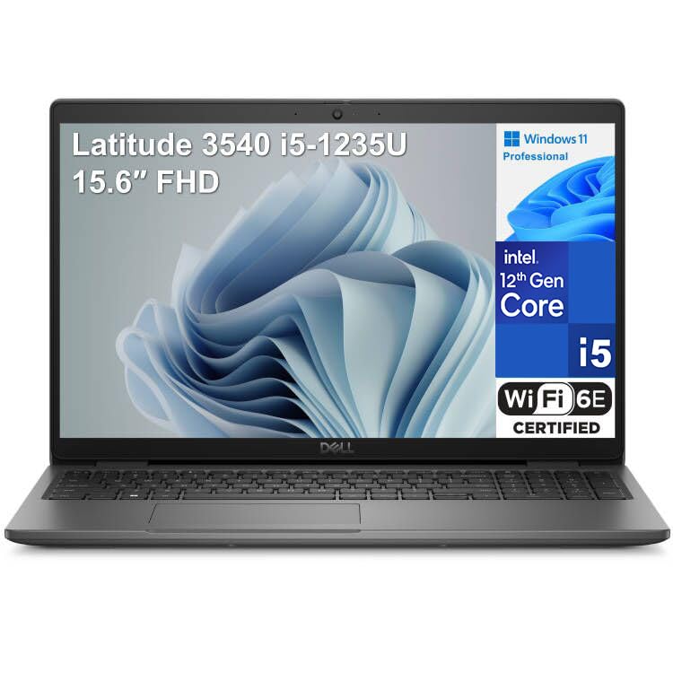 Dell Latitude 3540 15.6" FHD Business Laptop Computer, Intel 10-Core i5-1235U (Beat i7-1195G7), 16GB DDR4 RAM, 1TB PCIe SSD, WiFi 6E, Bluetooth, Black, Windows 11 Pro