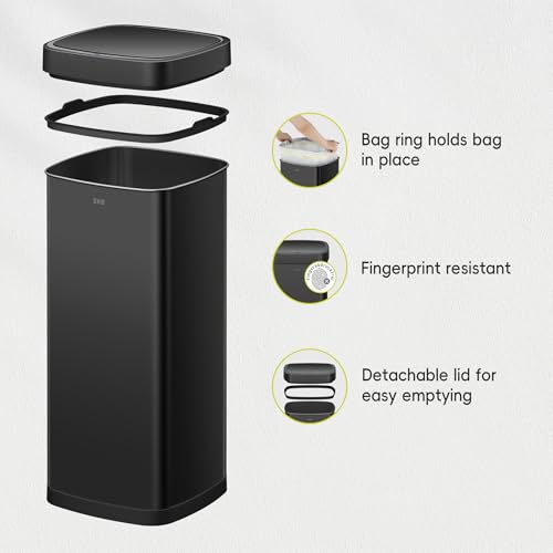 Touchless Motion Sensor Trash Can, 13.2 Gallon, Brushed Stainless Steel K748461