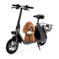 WINDHORSE Electric Scooter for Adults, Foldable E Scooter with Seat & Carry Basket, Adult Electric Scooter with 672W PWR, 288Wh Max 20MPH 20 Miles Commuter E-Scooter, 12.5" Tires