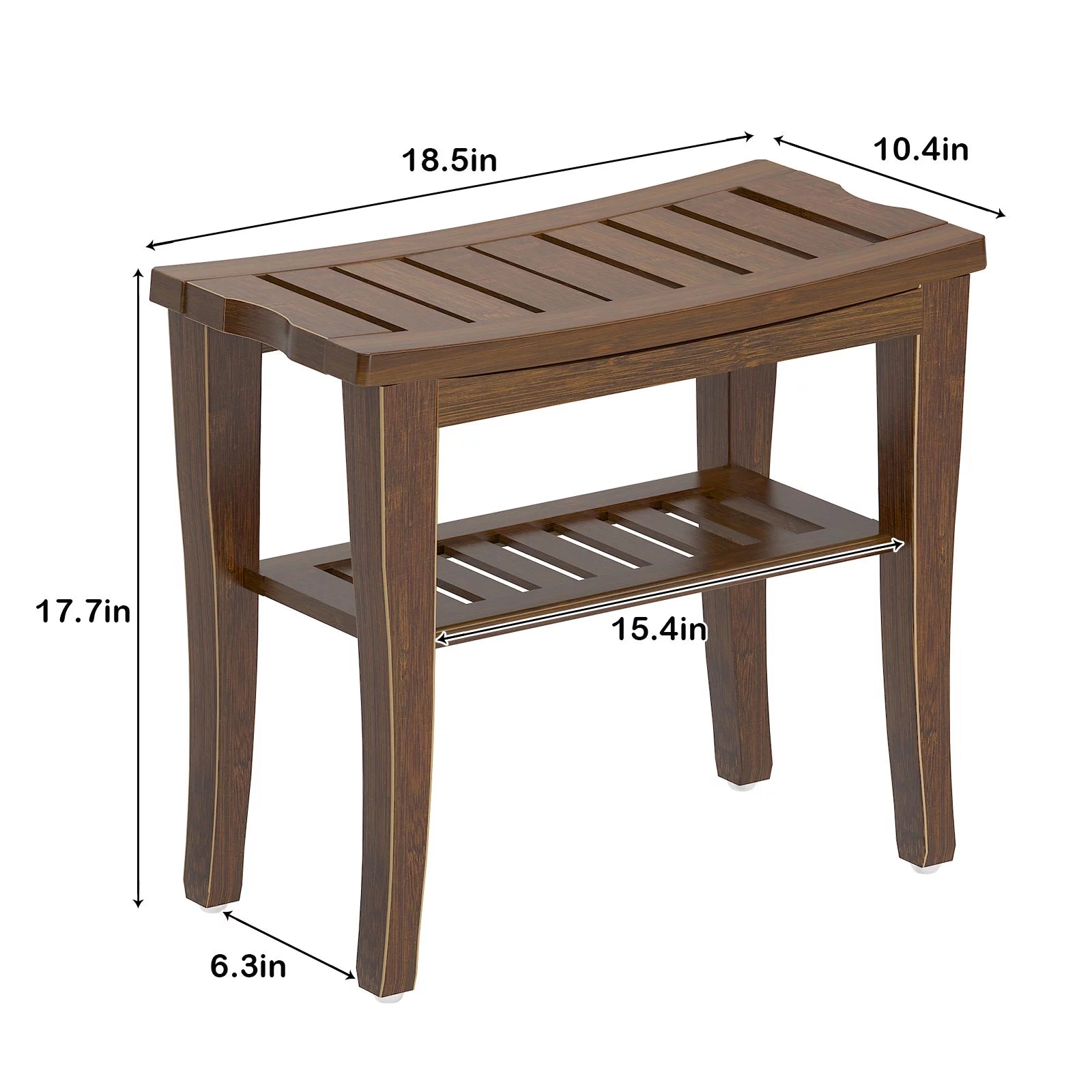 Bamboo Bathroom Bench Shower Stool Non-slip Waterproof Seat M3034